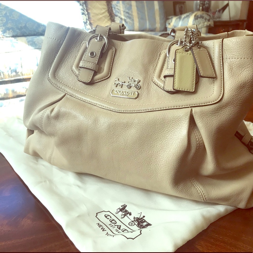 Coach handbag leather satchel